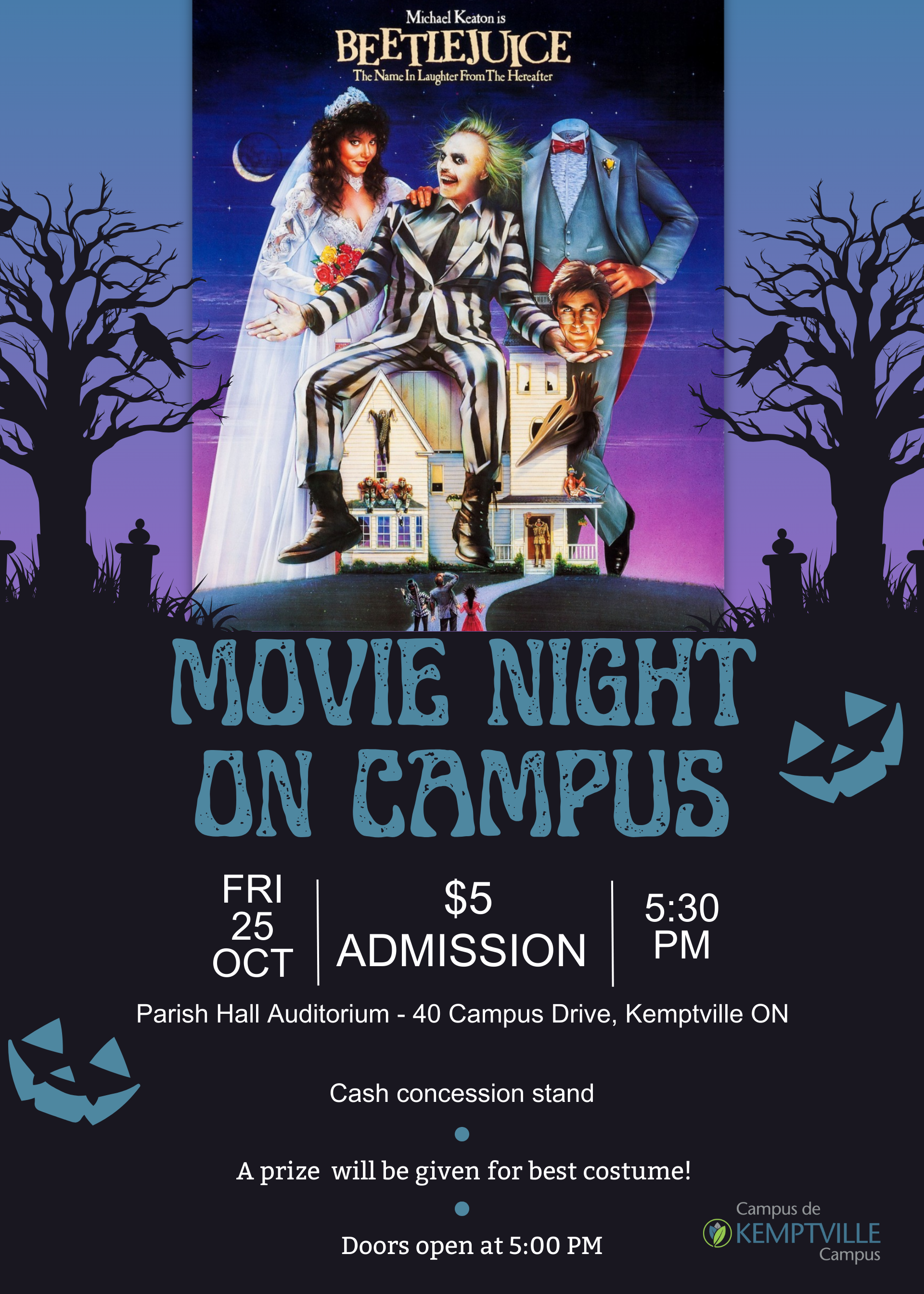 Purple Modern Halloween Party Poster